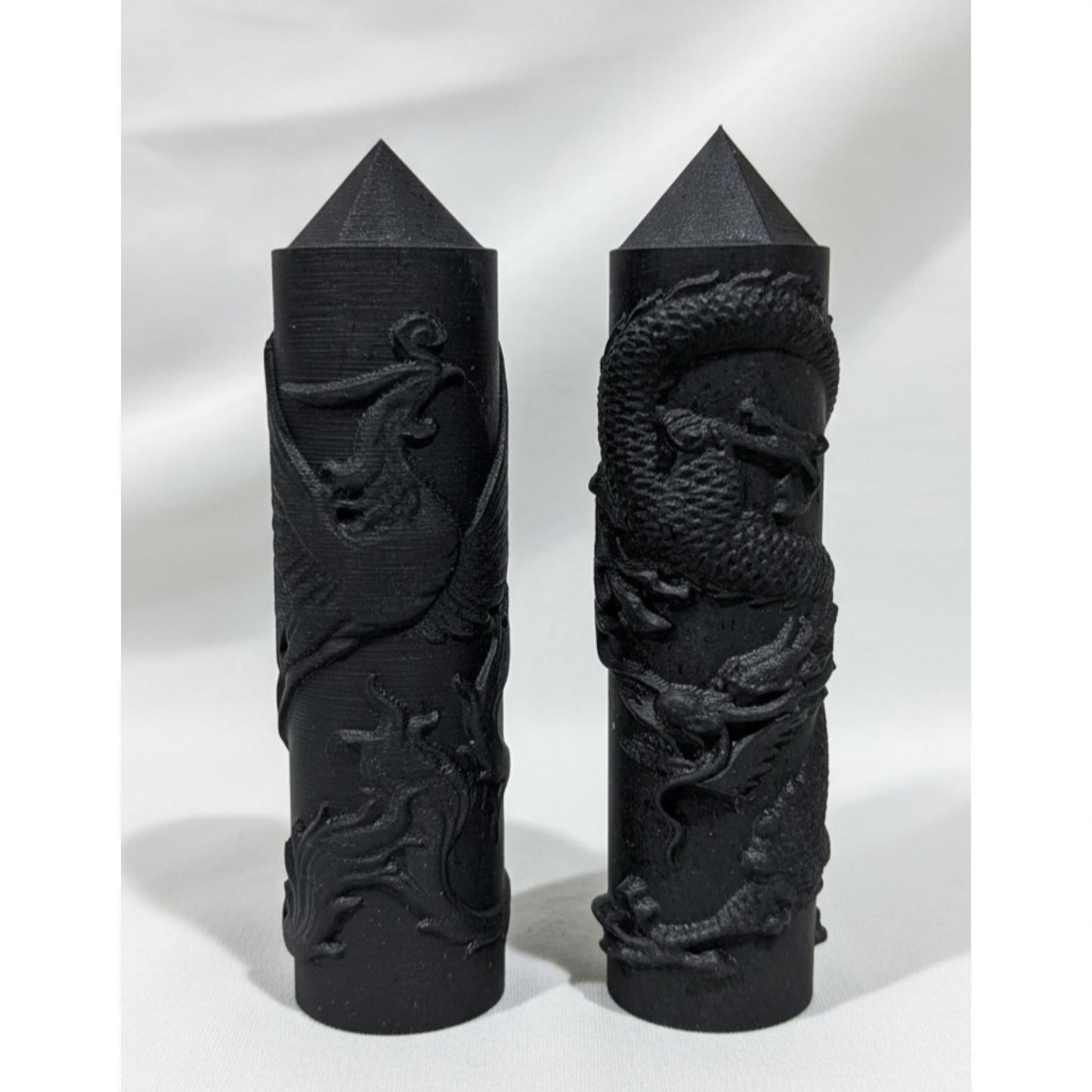 Dragon-Carved Shungite Tower 10-11cm
