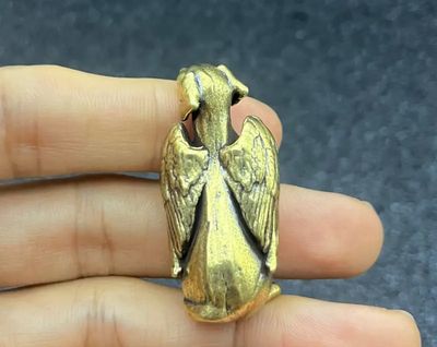 Brass Angelic Dog Figurine 4cm x2.2cm
