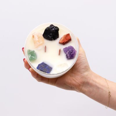 Chakra Crystal Candle-large