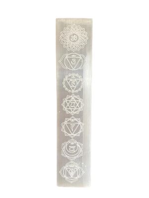 Selenite -Flat Bar Charging Plate 20cm  x4.2cm - Chakra