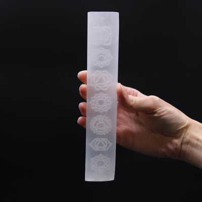 Selenite -Flat Bar Charging Plate 20cm  x4.2cm - Chakra