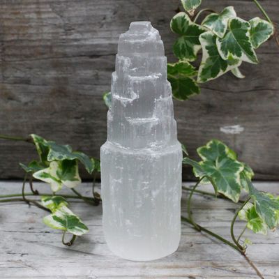 Natural Selenite Tower/mountain - 15 cm