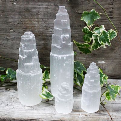 Natural Selenite Tower/mountain - 15 cm