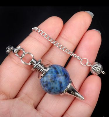 Crystal Pendulum - Lapis Lazuli Sphere with internal Copper Core.