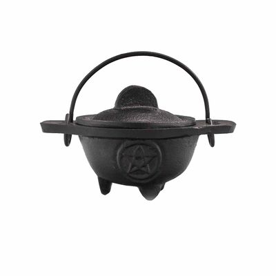Cast Iron Cauldron with Pentangle 5x9cm