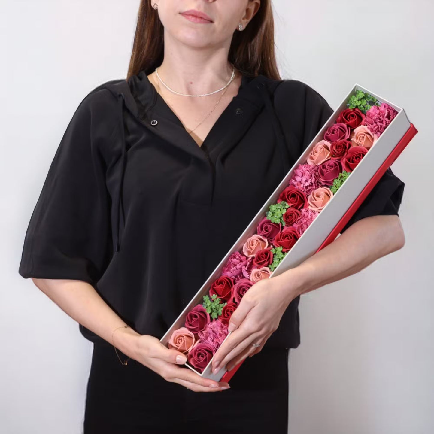 Extra Long Gift Box - Vintage soap Roses