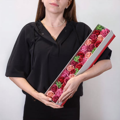 Extra Long Gift Box - Vintage soap Roses