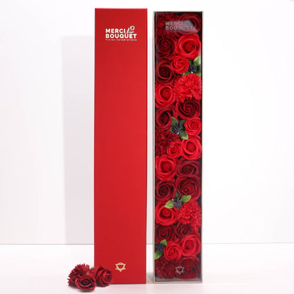Extra Long - Classic Red Rose soap flowers