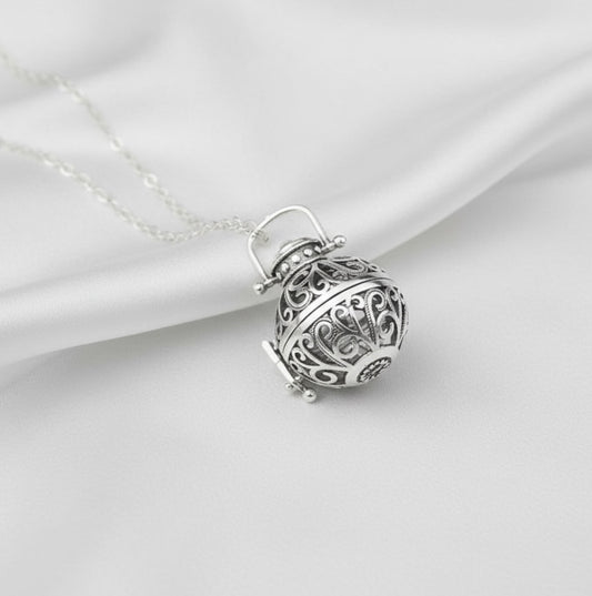 Flower of life Keepsake Urn Pendant and velvet pouch