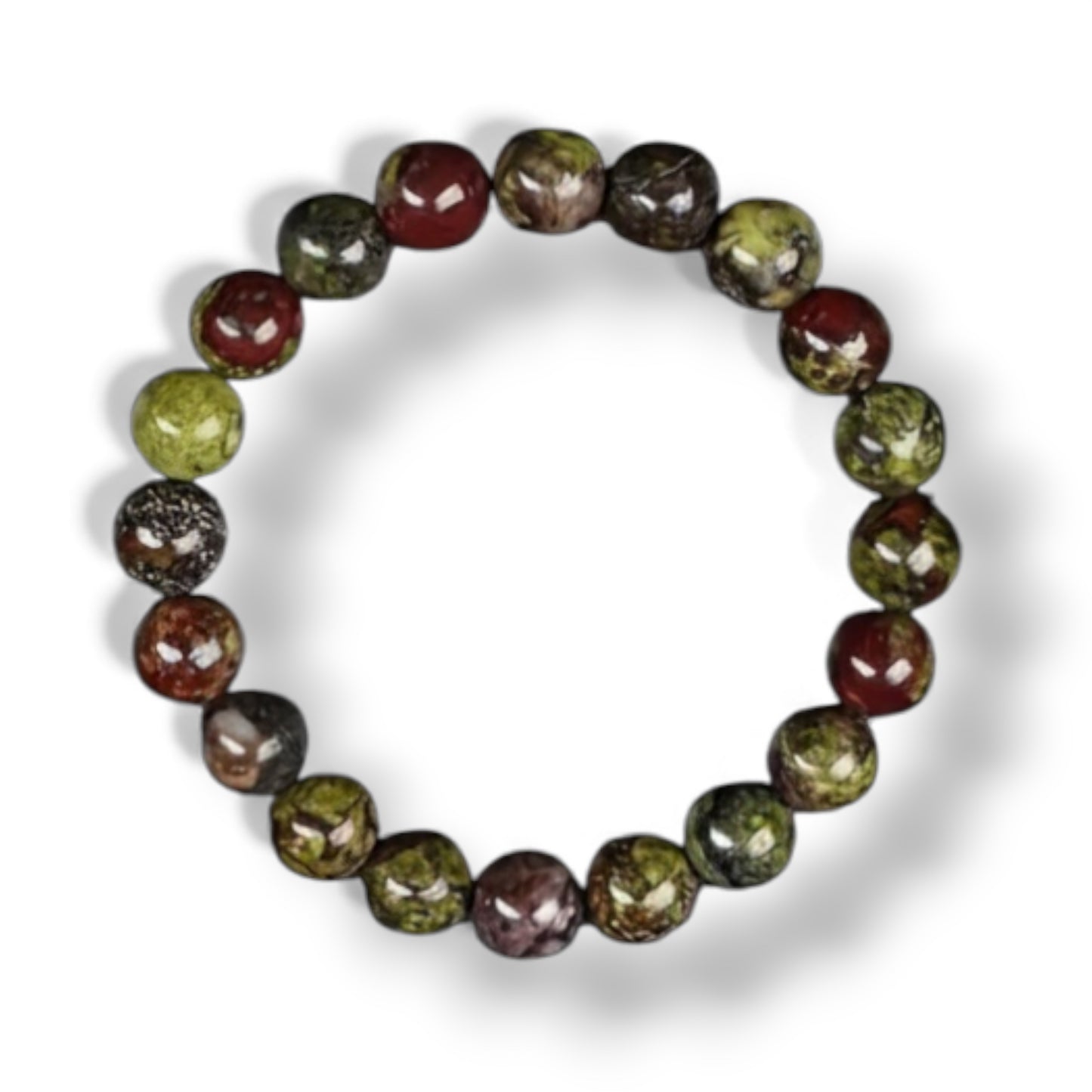 Dragons blood crystal bracelet 8mm bead on stretch elastic