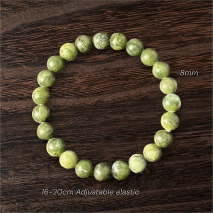 Jade crystal bracelet 8mm beads