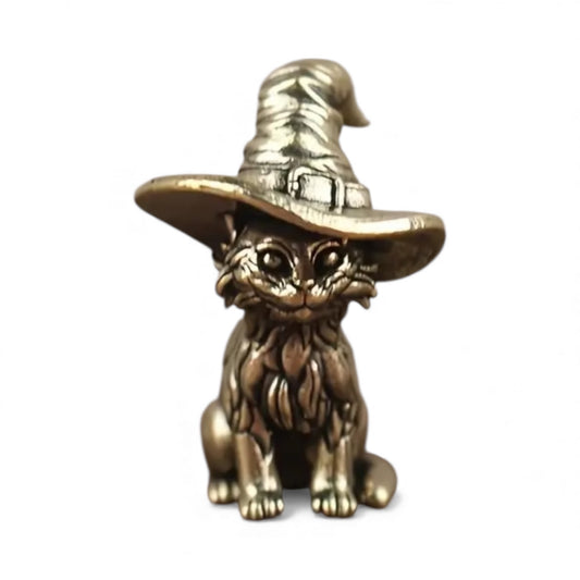 Brass Witch’s Cat 3.2cm x3.8 cm