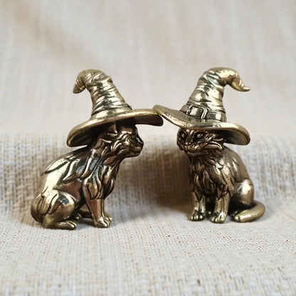Brass Witch’s Cat 3.2cm x3.8 cm