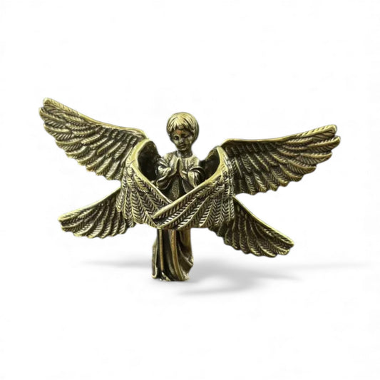 Brass Six-Winged Angel Figurine 6.75cm x 3.7cm