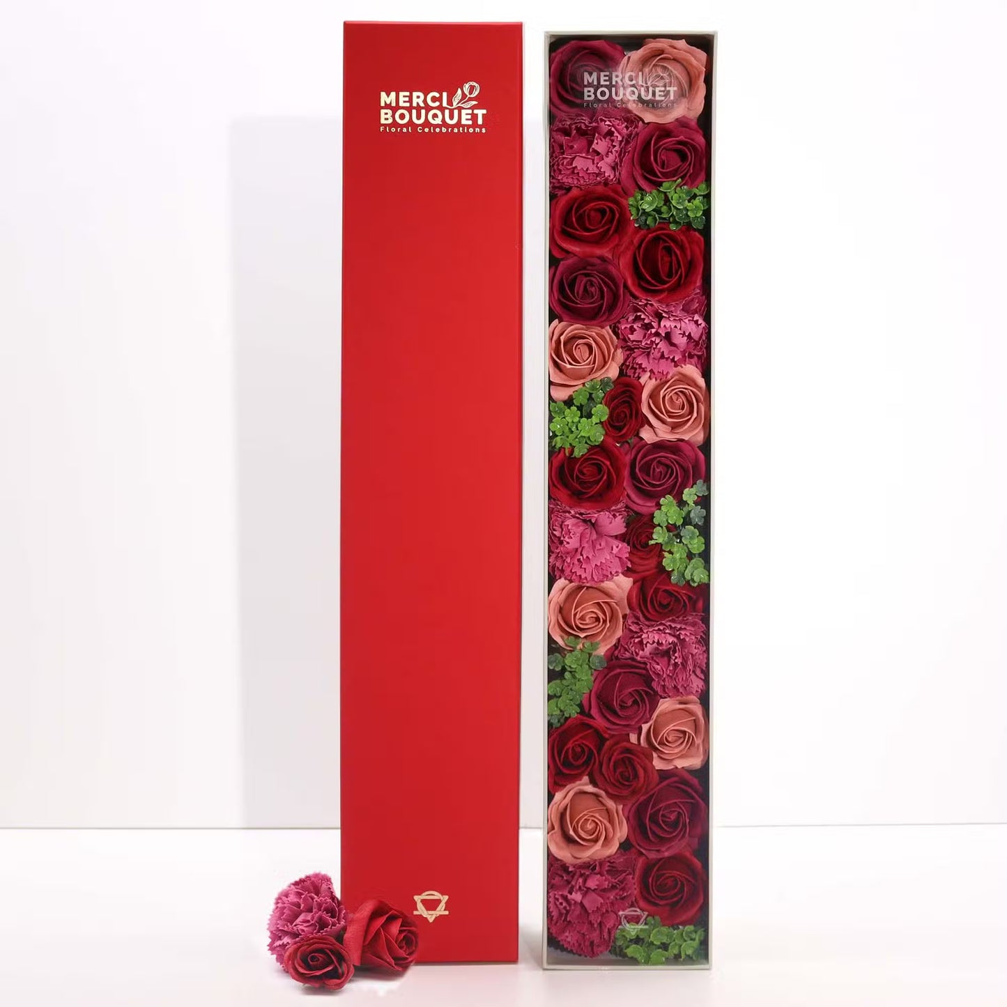 Extra Long Gift Box - Vintage soap Roses