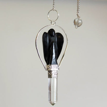 Angel Pendulum  - Black Agate