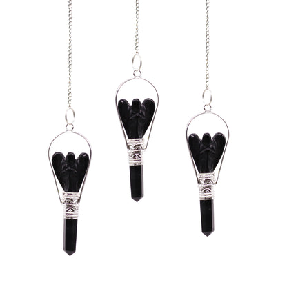 Angel Pendulum  - Black Agate