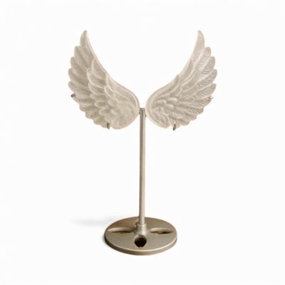 Selenite Angel Wings on Stand